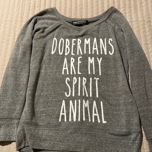 Size small Doberman pride wide neck sweat shirt - Picture 1 of 9